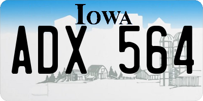 IA license plate ADX564