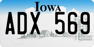 IA license plate ADX569
