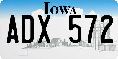 IA license plate ADX572