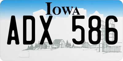 IA license plate ADX586