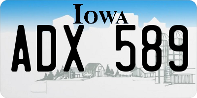 IA license plate ADX589