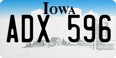 IA license plate ADX596