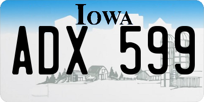 IA license plate ADX599
