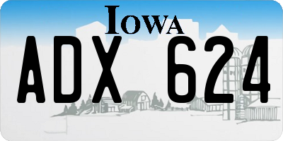IA license plate ADX624