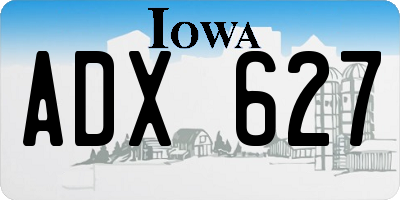 IA license plate ADX627