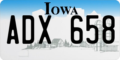 IA license plate ADX658