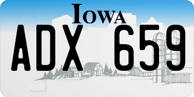 IA license plate ADX659