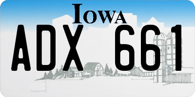 IA license plate ADX661