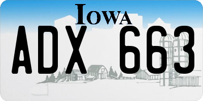 IA license plate ADX663