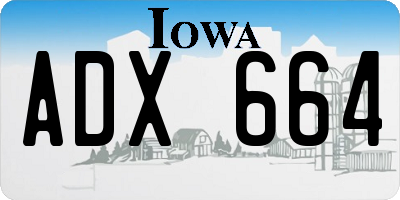 IA license plate ADX664