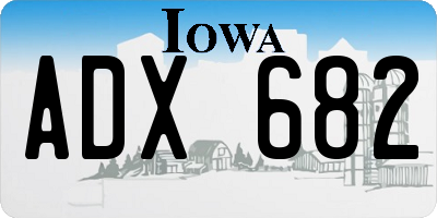 IA license plate ADX682