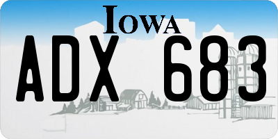 IA license plate ADX683