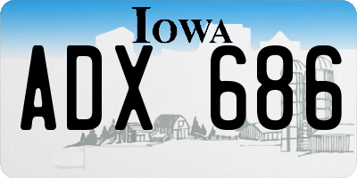 IA license plate ADX686