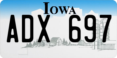 IA license plate ADX697