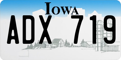 IA license plate ADX719