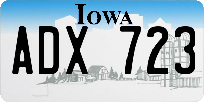 IA license plate ADX723