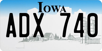 IA license plate ADX740