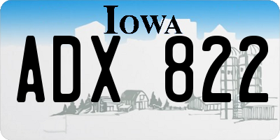 IA license plate ADX822