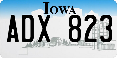 IA license plate ADX823