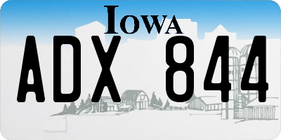 IA license plate ADX844