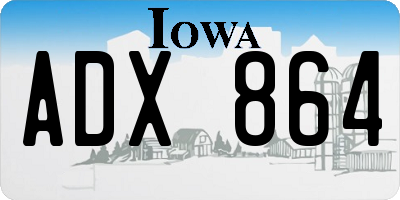 IA license plate ADX864