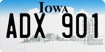 IA license plate ADX901