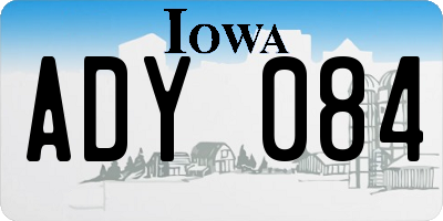 IA license plate ADY084
