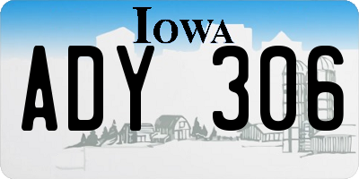 IA license plate ADY306