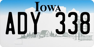 IA license plate ADY338