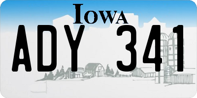 IA license plate ADY341