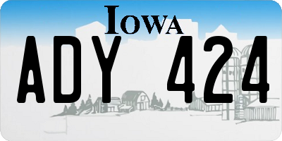 IA license plate ADY424