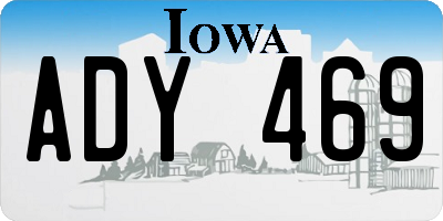 IA license plate ADY469