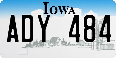 IA license plate ADY484