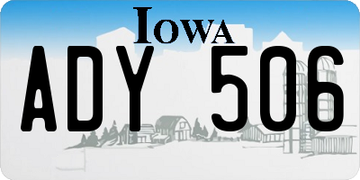 IA license plate ADY506