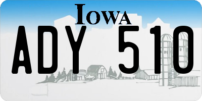 IA license plate ADY510