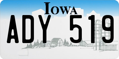 IA license plate ADY519