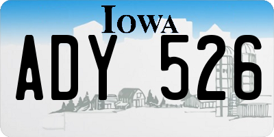 IA license plate ADY526
