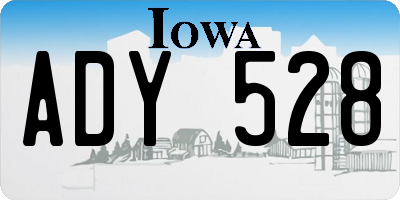 IA license plate ADY528
