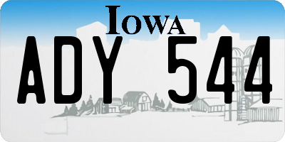IA license plate ADY544