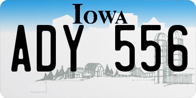 IA license plate ADY556