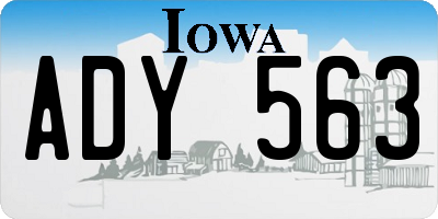 IA license plate ADY563
