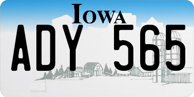 IA license plate ADY565