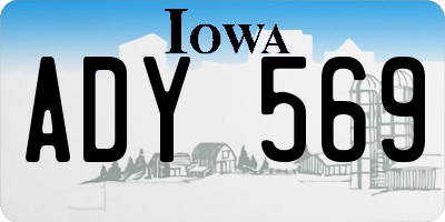 IA license plate ADY569
