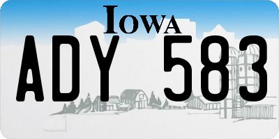 IA license plate ADY583