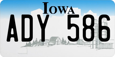 IA license plate ADY586