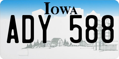 IA license plate ADY588