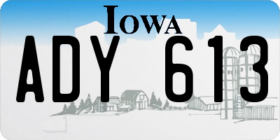 IA license plate ADY613
