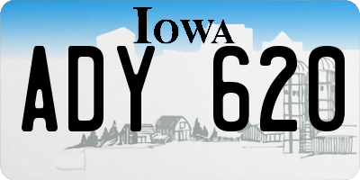 IA license plate ADY620