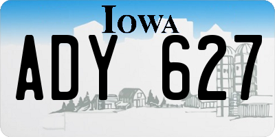 IA license plate ADY627