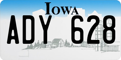 IA license plate ADY628